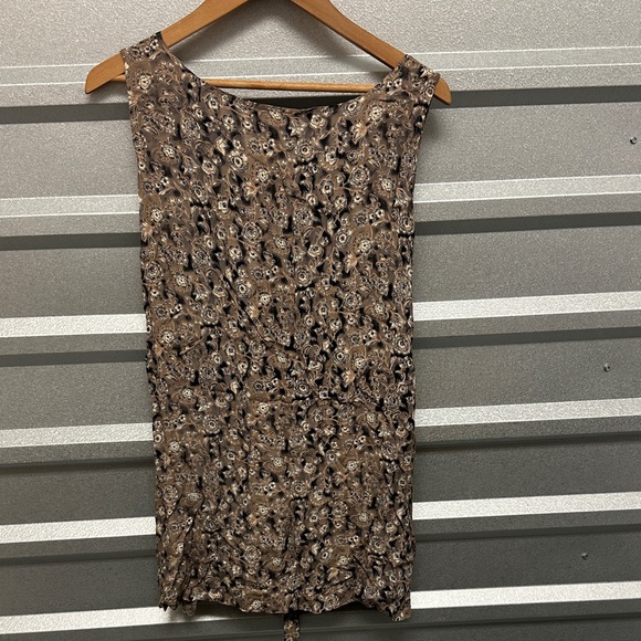 Timing Womens‎ Vintage Floral Tank Top Blouse Made in USA Retro Size large Y2K - Picture 6 of 8